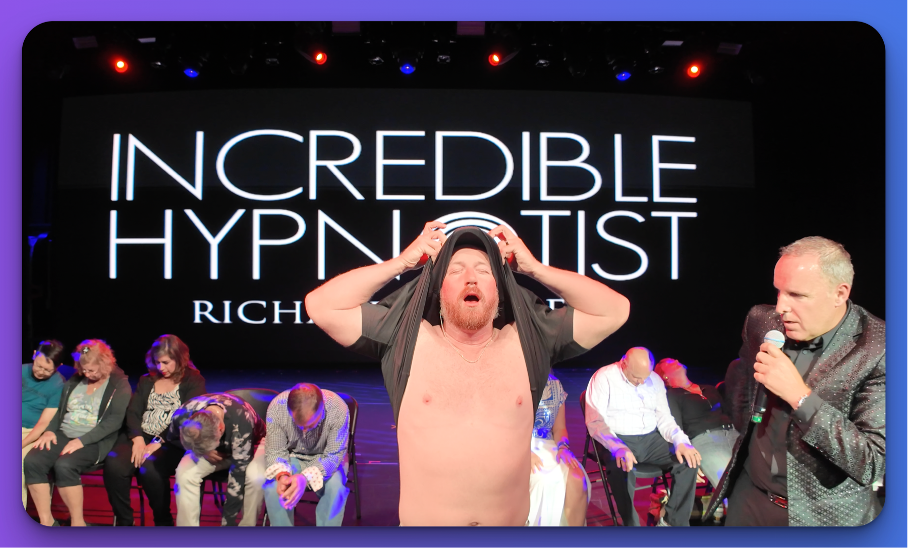 Incredible Hypnotist stage banner