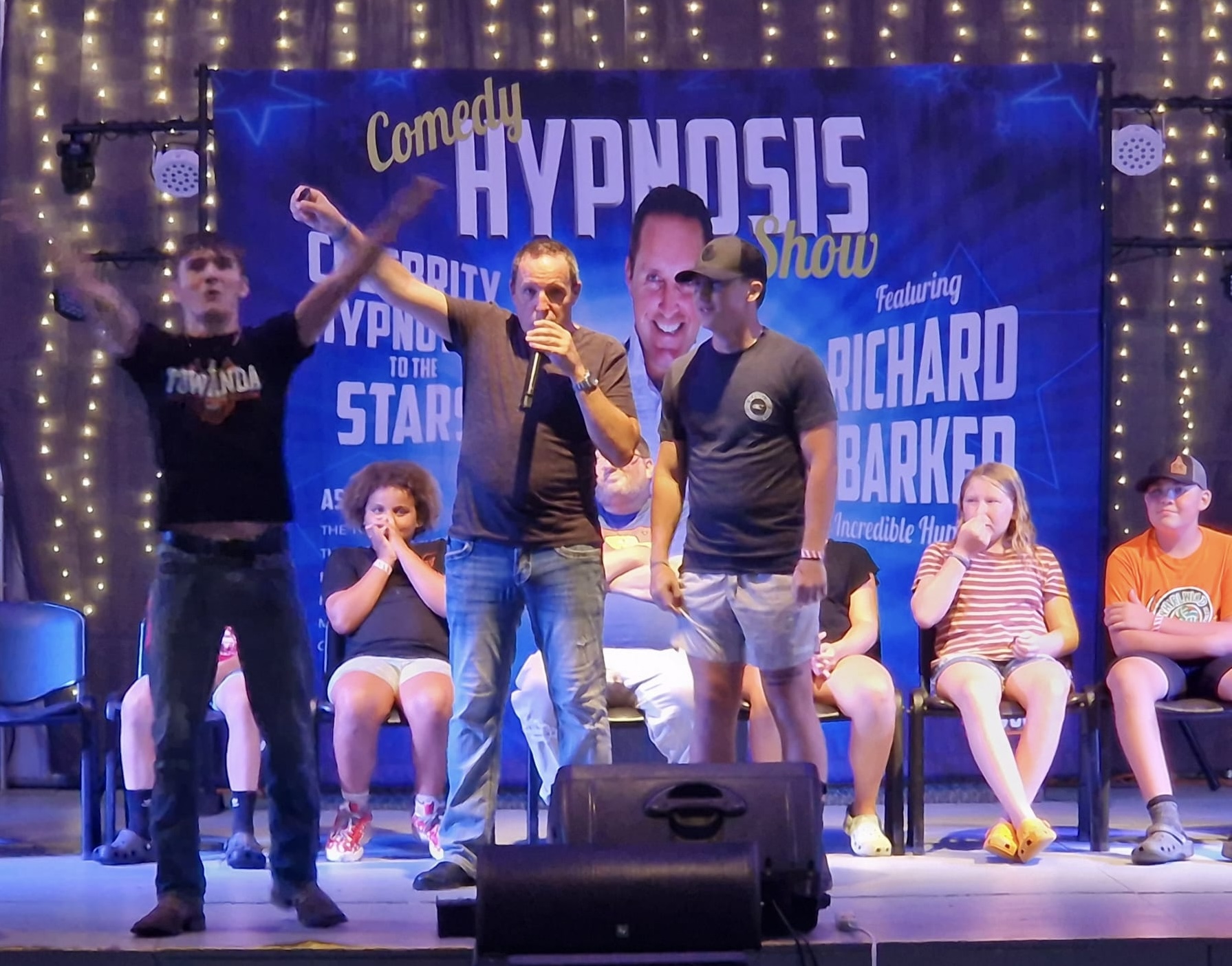 Richard Barker, comedy hypnotist Liverpool, live stage hypnosis performance