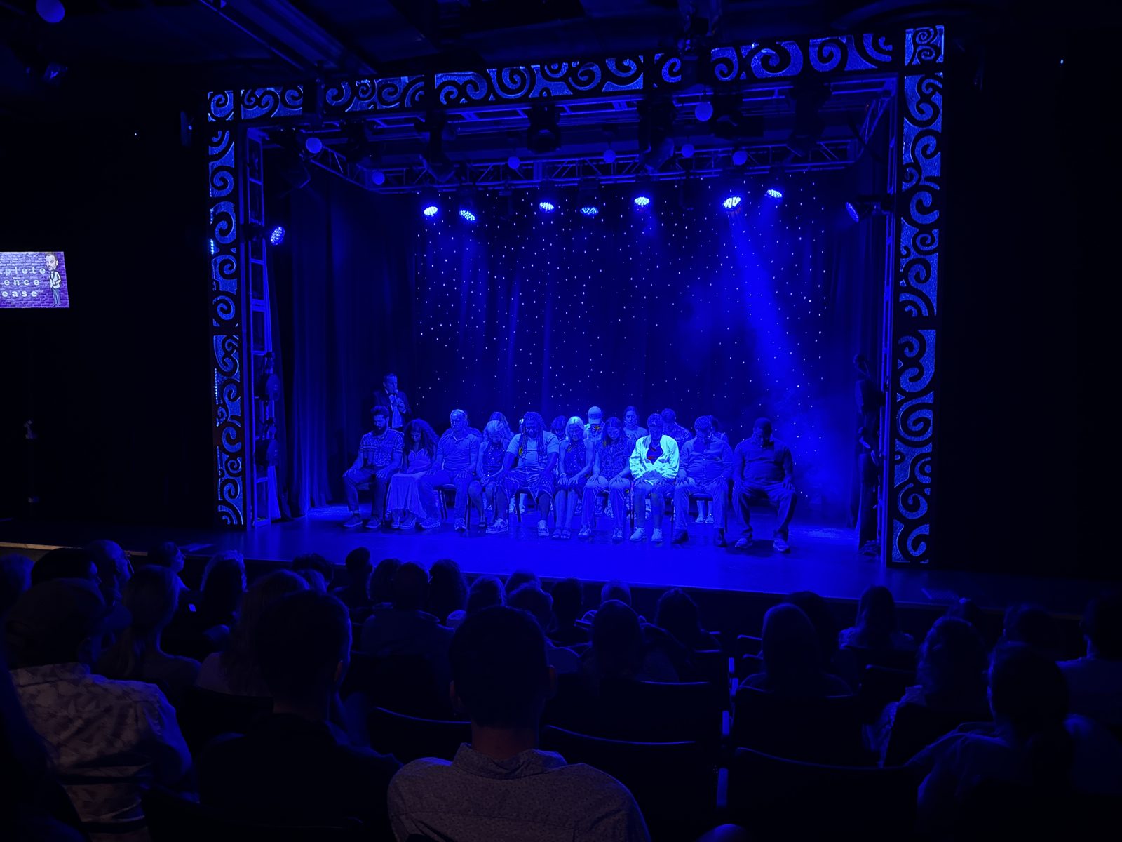 The Wonders Theatre stage from the audience