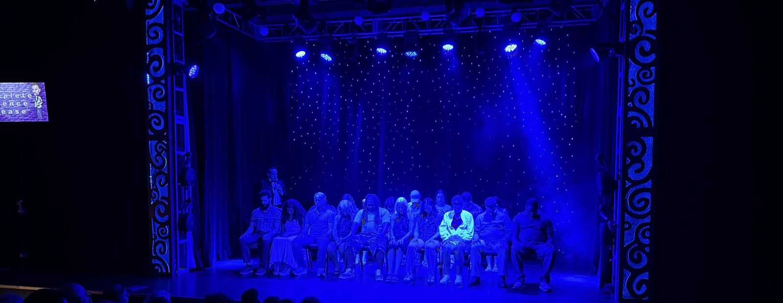 The Wonders Theatre stage from the audience