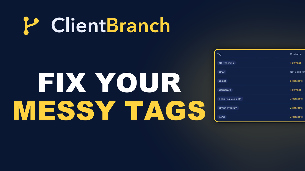 A tag library showing each tag and how many contacts carry it